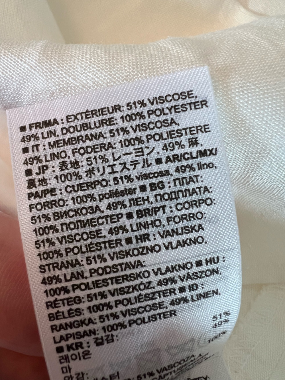 Banana Republic White linen blend Dress with Black Logo Tag - Picture 15 of 15